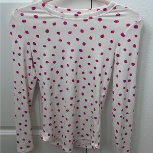 Strawberry Pink and White Women's Top